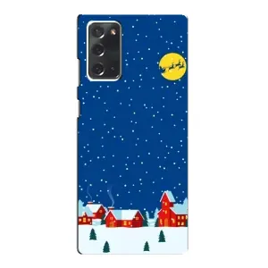Силиконовый бампер на рождество для Samsung Galaxy Note 20 (Город в снегу)