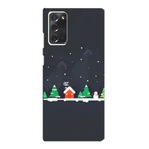Силиконовый бампер на рождество для Samsung Galaxy Note 20 (Город зимний)