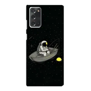 Силіконовый Чохол з принтом "Космонавти" на Samsung Galaxy Note 20 (Космонавт на рибалці)