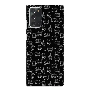 Чехол на тематику: Коты для Samsung Galaxy Note 20 (Котики на черном)