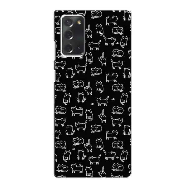 Чехол с рисунком «Котики на черном» для Samsung Galaxy Note 20 Чехол с рисунком «Котики на черном» для Samsung Galaxy Note 20
