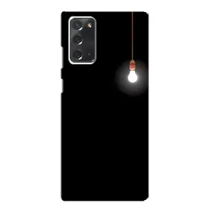 Чохол з картинками на чорному фоні для Samsung Galaxy Note 20 (Лампочка)