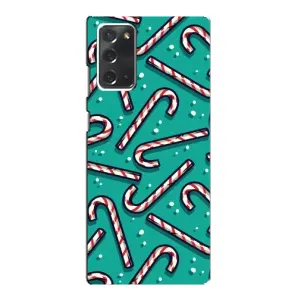 Силиконовый бампер на рождество для Samsung Galaxy Note 20 (Леденцы)