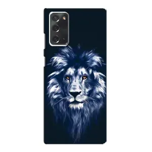 Чехол с картинкой на Samsung Galaxy Note 20 (Лев - синий)