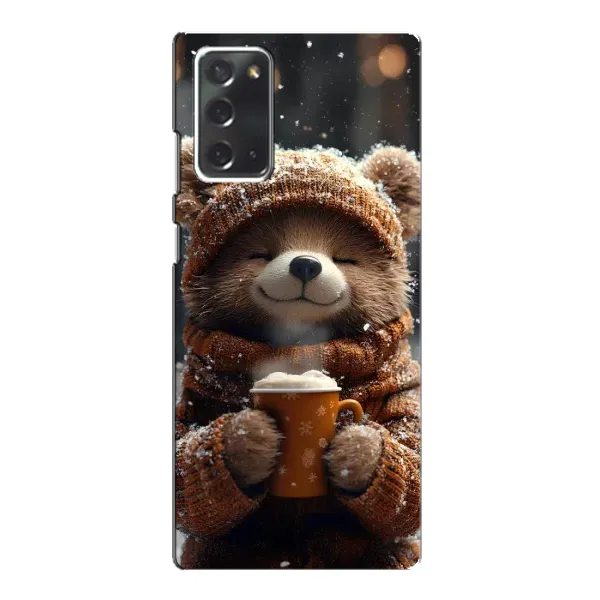 Чехол с рисунком «Медвежонок с кофе» для Samsung Galaxy Note 20 Чехол с рисунком «Медвежонок с кофе» для Samsung Galaxy Note 20
