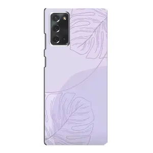 Чехол цветочный дизайн для Samsung Galaxy Note 20 (Монстера фиолетовая)