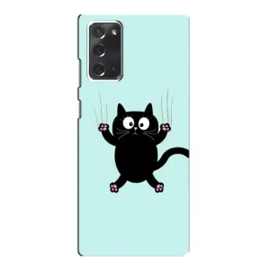 Силиконовый чехол с котиком для Samsung Galaxy Note 20 (Падающий кот)