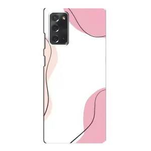 Чехол цветочный дизайн для Samsung Galaxy Note 20 (Розовый фон)