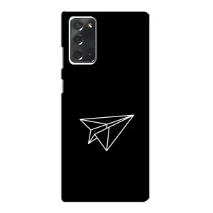 Чохол з картинками на чорному фоні для Samsung Galaxy Note 20 (Літак)