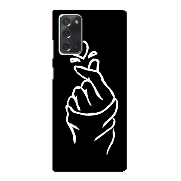 Чехол с рисунком «Сердце на черном» для Samsung Galaxy Note 20 Чехол с рисунком «Сердце на черном» для Samsung Galaxy Note 20