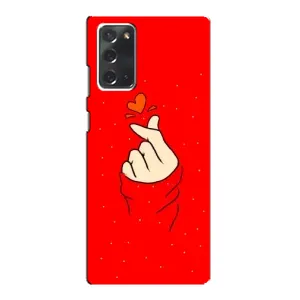 Чохол (Знак сердечка) для Samsung Galaxy Note 20 (Сердечко на червоному)