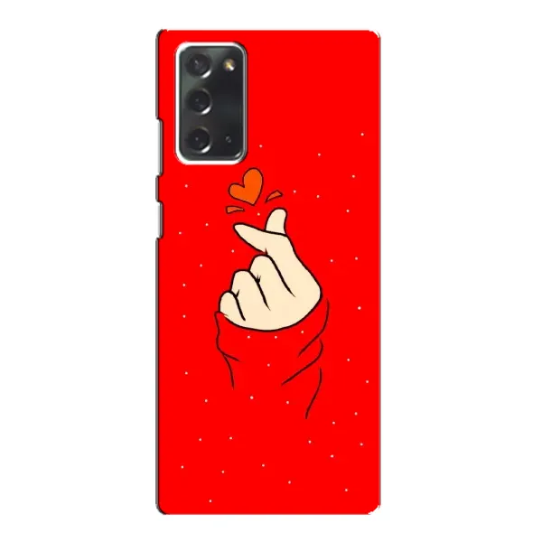 Чехол с рисунком «Сердце на красном» для Samsung Galaxy Note 20 Чехол с рисунком «Сердце на красном» для Samsung Galaxy Note 20