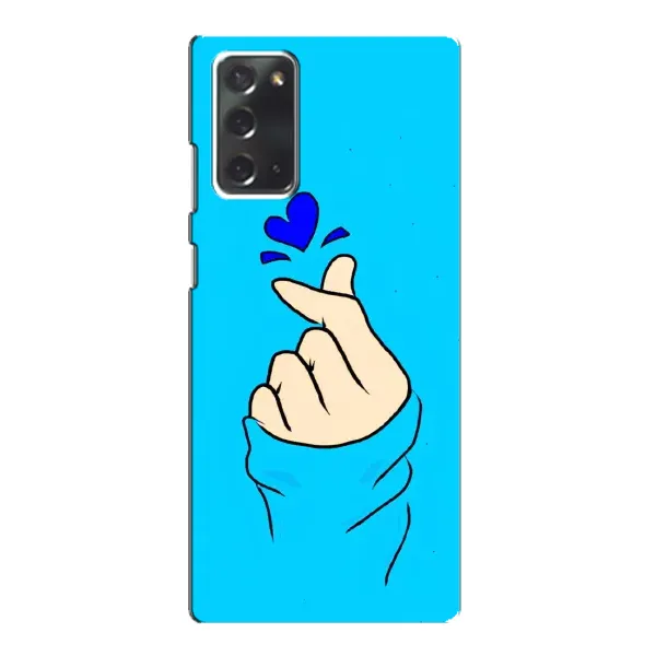 Чехол с рисунком «Сердце на синем» для Samsung Galaxy Note 20 Чехол с рисунком «Сердце на синем» для Samsung Galaxy Note 20