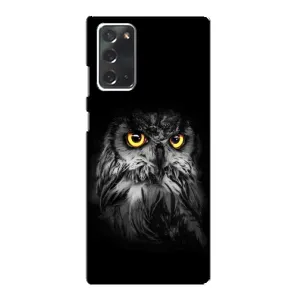 Чехлы с принтом СОВЫ для Samsung Galaxy Note 20 (Сова на чёрном)