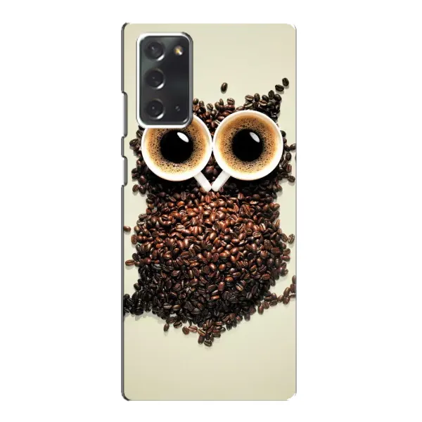 Чехол с рисунком «Сова с зерен кофе» для Samsung Galaxy Note 20 Чехол с рисунком «Сова с зерен кофе» для Samsung Galaxy Note 20