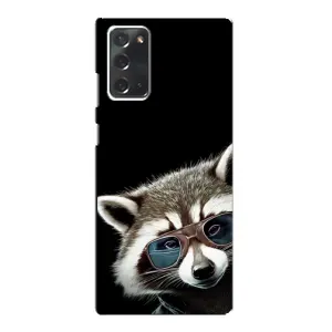 Силиконовый Чехол с Енотами на Samsung Galaxy Note 20 (Стильный Енот)