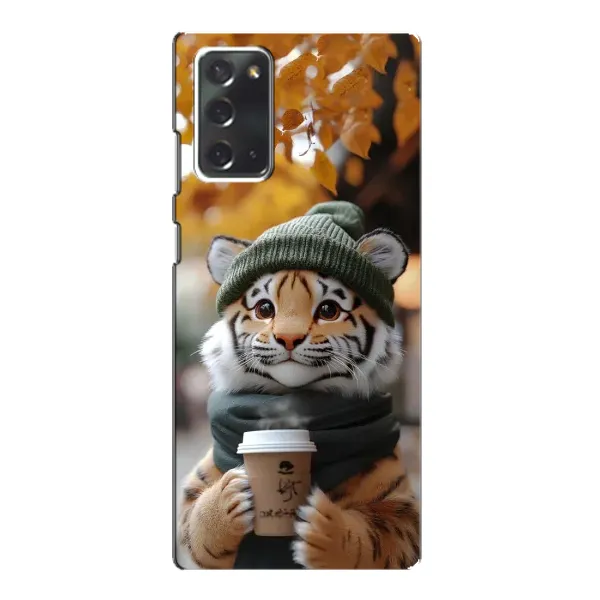Чехол с рисунком «Тигр с кофе» для Samsung Galaxy Note 20 Чехол с рисунком «Тигр с кофе» для Samsung Galaxy Note 20