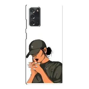 Силиконовый Чехол на Samsung Galaxy Note 20 с картинкой Стильных Девушек (В зеленом)