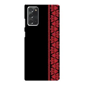 Силіконовый Чохол на Samsung Galaxy Note 20 з картинкой Вишиванки (Вишиванка на чорному)