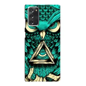 Чехлы с принтом СОВЫ для Samsung Galaxy Note 20 (Зеленая сова)
