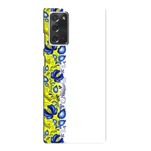 Силіконовый Чохол на Samsung Galaxy Note 20 з картинкой Вишиванки (Жовто-біла вишиванка)