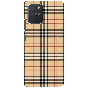 Чехол с Брендами одежды на Самсунг С10 Лайт (Burberry стиль)