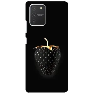 Чехол с изображением вкусной еды для Samsung Galaxy S10 Lite (Чёрная клубника)