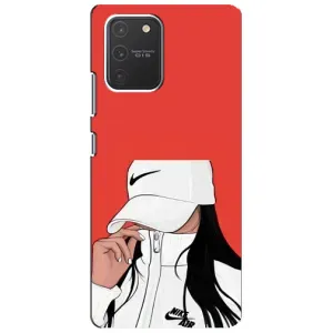 Силіконовый Чохол на Samsung Galaxy S10 Lite з картинкой Модных девушек (Дівчина Nike)