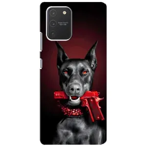 Чехол ДОБЕРМАН для Samsung Galaxy S10 Lite (Доберман злой)