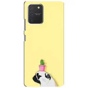 Бампер для Samsung Galaxy S10 Lite с картинкой "Песики" (Кактус на голове)
