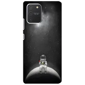 Силиконовый Чехол с принтом "Космонавты" на Samsung Galaxy S10 Lite (Космонавт романтик)
