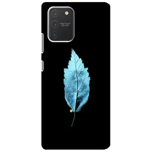 Чехол с картинками на черном фоне для Samsung Galaxy S10 Lite (Листочек)
