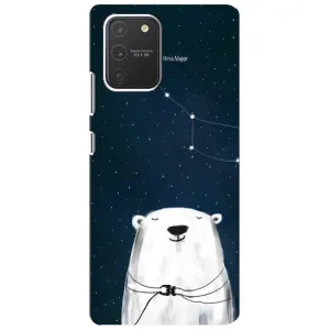 Силиконовый бампер с картинкой животных для Samsung Galaxy S10 Lite (Медведица)
