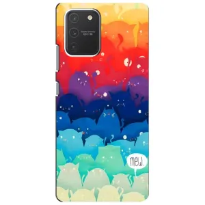 Силиконовый чехол с котиком для Samsung Galaxy S10 Lite (Mew)
