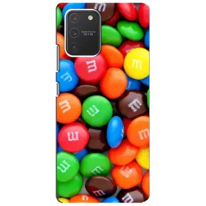 Чехол с изображением вкусной еды для Samsung Galaxy S10 Lite (Разноцветные M&M'S)