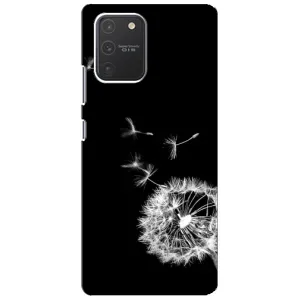 Силіконовий Чохол з кульбабками на Samsung Galaxy S10 Lite (Кульбабка на чорному)