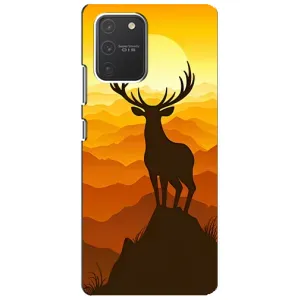 Чехлы с изображением разных животных для Samsung Galaxy S10 Lite (Силуэт Оленя)