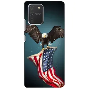 Чехол Флаг USA для Samsung Galaxy S10 Lite (Орел и флаг)