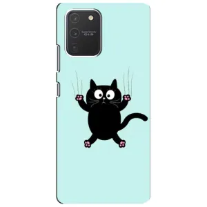Силиконовый чехол с котиком для Samsung Galaxy S10 Lite (Падающий кот)