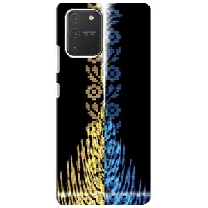 Силиконовый Чехол на Samsung Galaxy S10 Lite (Патриотическая вышиванка)
