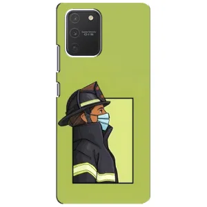Силиконовый бампер (Работники) на Samsung Galaxy S10 Lite (Пожарник)