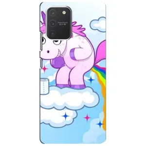 Чехол Unicorn на Samsung Galaxy S10 Lite (Радуга единорожка)