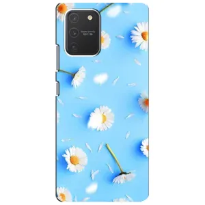 Чохол з Квітами для Samsung Galaxy S10 Lite (ромашки на блакитному)