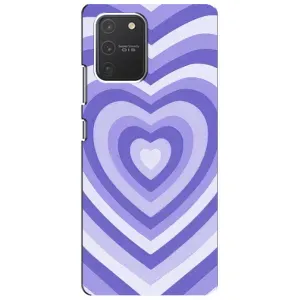Чехлы с тематикой "Маленькие Сердечки" на Samsung Galaxy S10 Lite (Сердце фиолет)