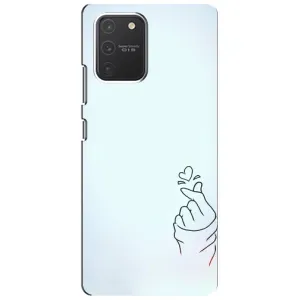 Чехлы (Знак сердечка) на Samsung Galaxy S10 Lite (Сердце на голубом)