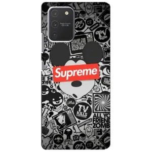 Чехол с Брендами одежды на Самсунг С10 Лайт (Supreme Маус)