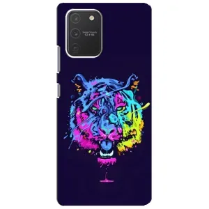 Силиконовый бампер с картинкой животных для Samsung Galaxy S10 Lite (Тигр-Арт)