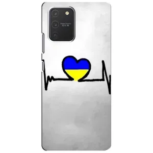 Силиконовый Чехол на Samsung Galaxy S10 Lite (Я-Украина) (Украинская кардиограмма)