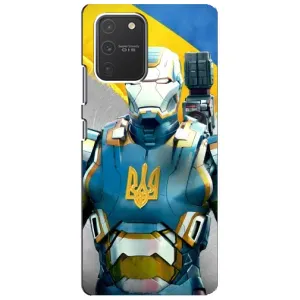 Силиконовый Чехол на Samsung Galaxy S10 Lite (Я-Украина) (Украинский робокоп)