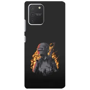 Чохол з картинкою "Герой Pubg" на Samsung Galaxy S10 Lite (В полум'ї)